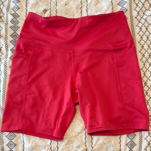 Women's Red/pink biker Shorts